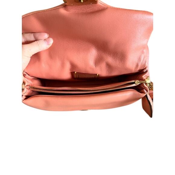 Coach Soft Tabby Leather Shoulder Bag Coral Pink Crossbody 11x10x3 - Picture 4 of 13